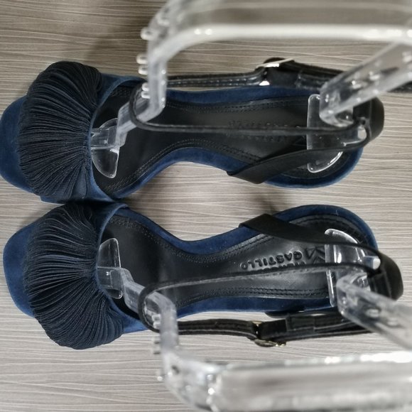 Mercedes Castillo Olenna Sandals, Navy Suede, Womens Size 8 / 38 - Picture 8 of 12